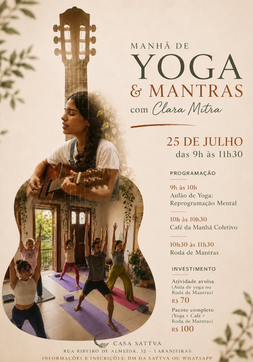 Manhã de Yoga e Mantras com Clara Mitra